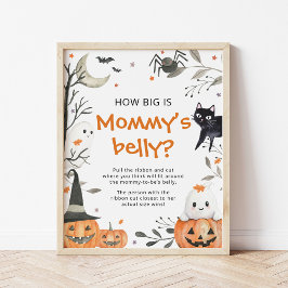 Poster Halloween la taille de maman's Belly Shower jeu