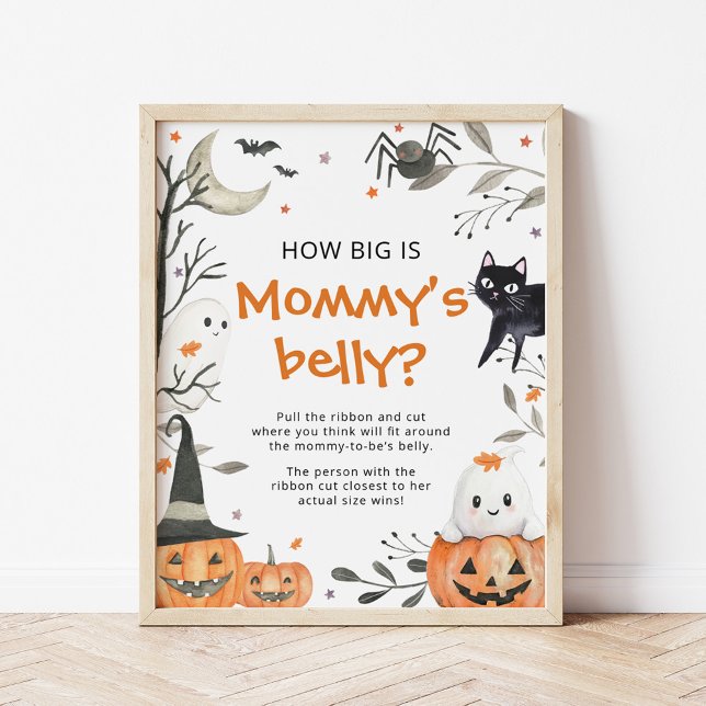 Poster Halloween la taille de maman's Belly Shower jeu (Créateur téléchargé)