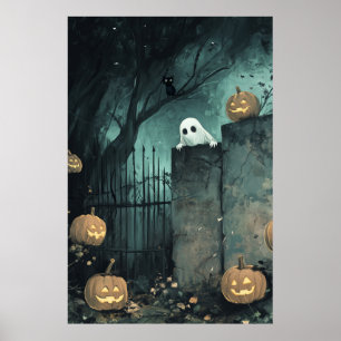 Poster Halloween Le Fantôme De Peeping
