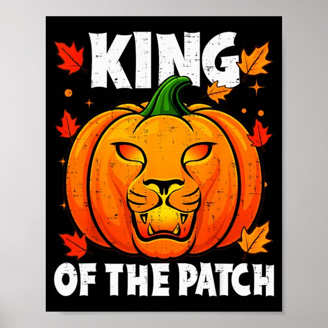 Poster Halloween Lion Pumpkin King Of The Patch Costume M (Devant)