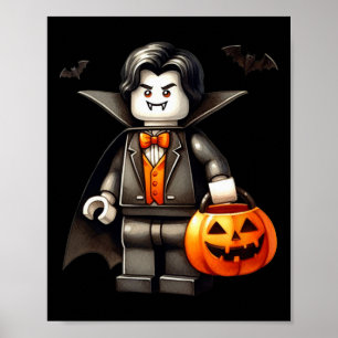 Poster Halloween Maître Constructeur Vampire Enfants Bâti