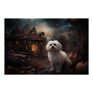 Poster Halloween maltais effrayant
