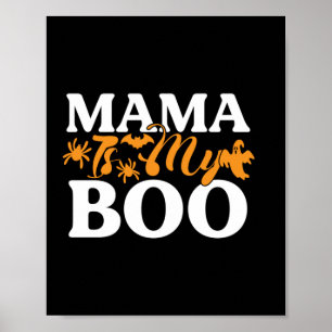 Poster Halloween Mama est mon anniversaire de naissance