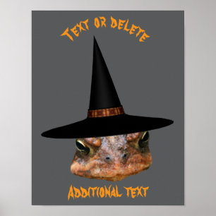 Poster Halloween Mean Toad Face personnalisée