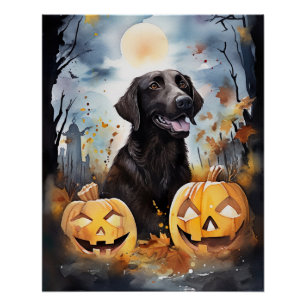 Poster Halloween Nouvelle-Écosse avec la peur Citrouille