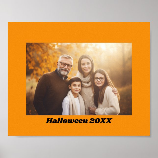 Poster Halloween Orange Border - Téléchargement instantan (Devant)
