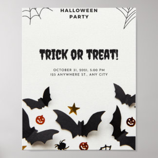 Poster Halloween Party Trick or Treat 31 Octobre 2021