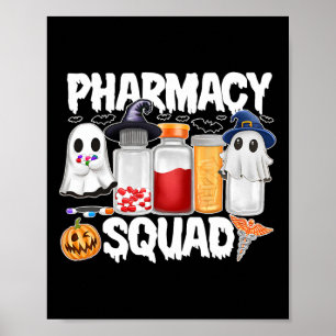 Poster Halloween Pharmacie Squad pilules Chemises Pharmac