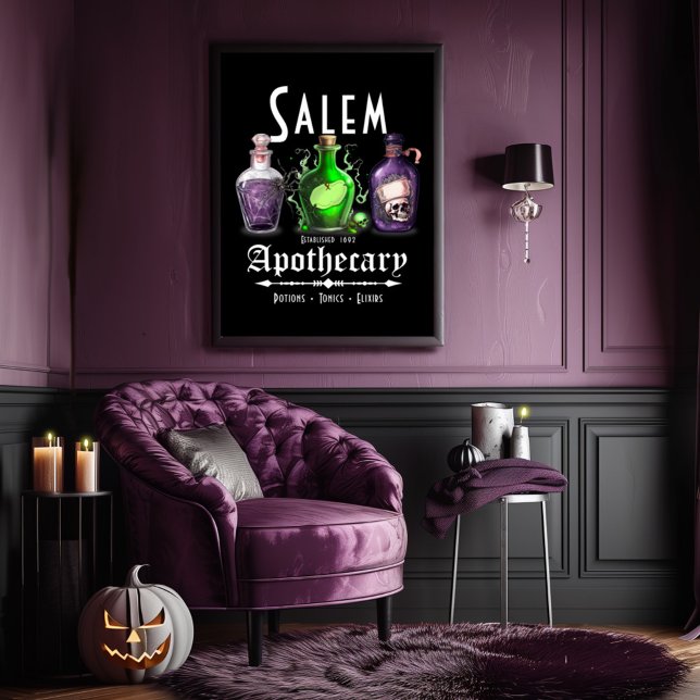 Poster Halloween Salem Potions appothécaires Toniques Eli (Créateur téléchargé)