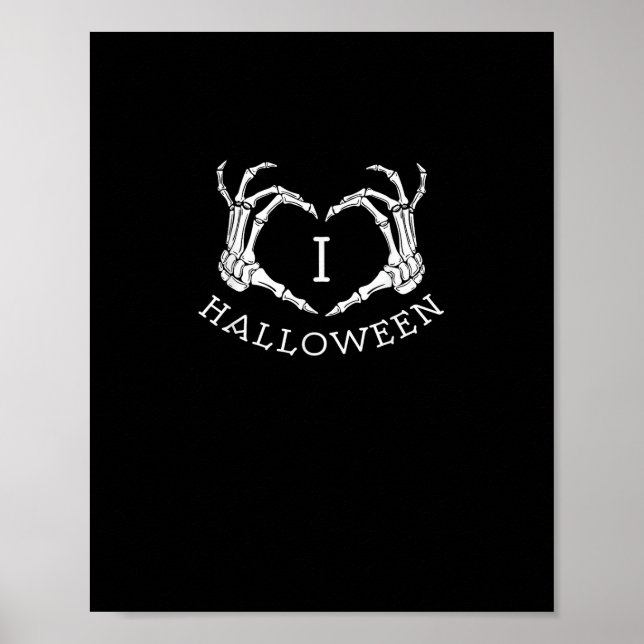 Poster Halloween Skeleton Heart Fall (Devant)