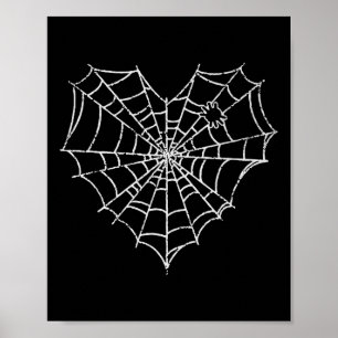 Poster Halloween Spider Web Costume Cute Heart Spider Web