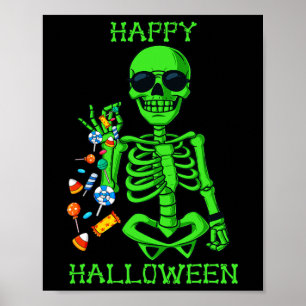 Poster Halloween Squelette Saler Bonbon Amusant 1