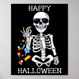 Poster Halloween Squelette Saler Candy Fun