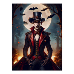 Poster Halloween Steampunk Gothique Zombie Vampire