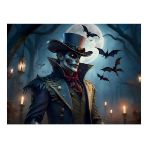 Poster Halloween Steampunk Southern Gothic Zombie