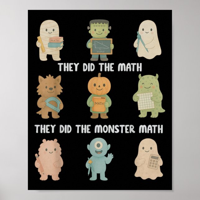 Poster Halloween They Did The Math They Did The Monster M (Devant)