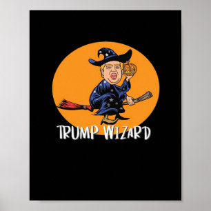 Poster Halloween Trump Wizard Funny Classic