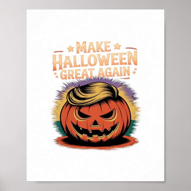 Poster Halloween Trumpkin Design (Devant)