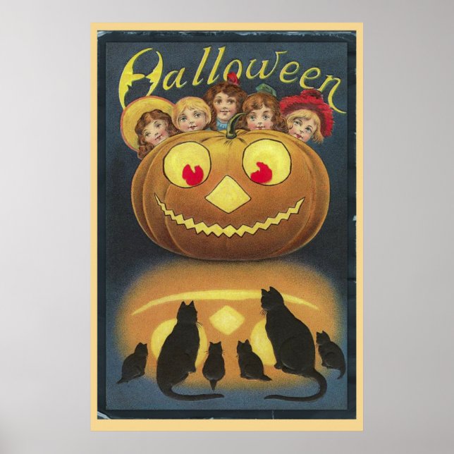 Poster Halloween vintage (Devant)