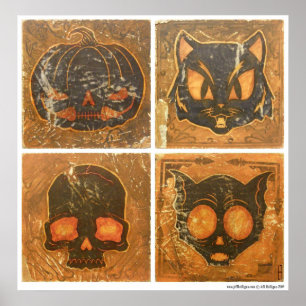 Poster Halloween Vintage automne
