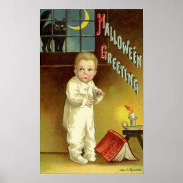Poster Halloween vintage par Ellen Clapsaddle, Histoire d