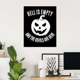 Poster Halloween Visage effrayant Jack-O-Lanterne Personn