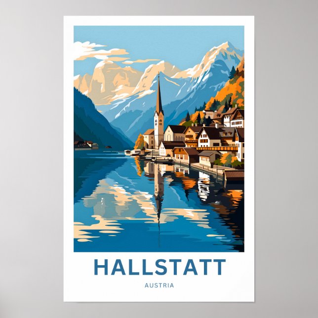 Poster Hallstatt Autriche Imprimer Voyage (Devant)
