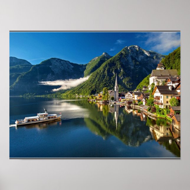 Poster Hallstatt, Autriche Photographie pittoresque (Devant)