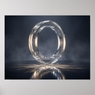 Poster Halo de cristal transparent Luxe Toile Imprimée