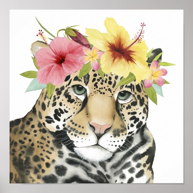 Poster Halo tropical | Sweet Cheetah (Devant)