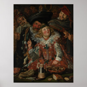 Poster Hals - Fêtards à la fête de la veille de carême