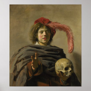 Poster Hals - Young Man With A Skull