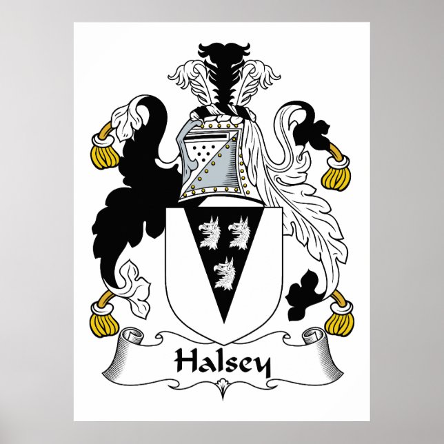 Poster Halsey Family Crest (Devant)