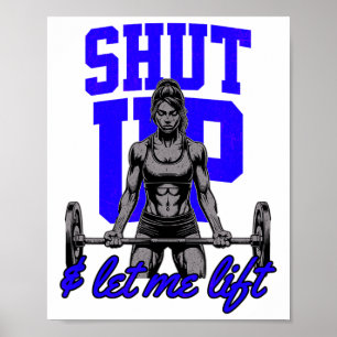 Poster Haltérophilie féminine amusante Bodybuilding Muscl