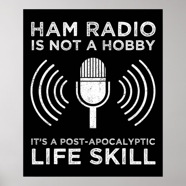 Poster Ham Radio N'Est Pas Un Hobby (Devant)
