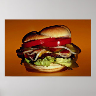 Poster Hamburger délicieux pour les gourmets