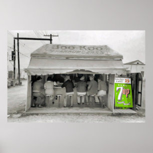 Poster Hamburger Stand Art, add text