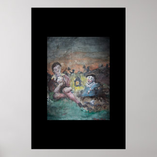 Poster Hameau dans le cimetière