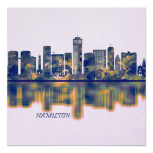 Poster Hamilton Skyline