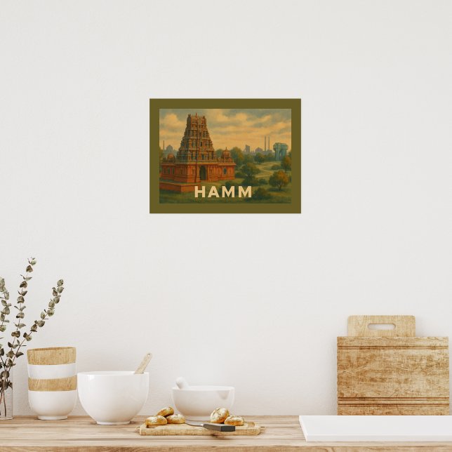 Poster Hamm Germany City Art (Cuisine)