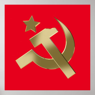 Poster Hammer and sickle