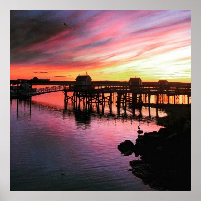 Poster Hampton Beach Sunset (Devant)
