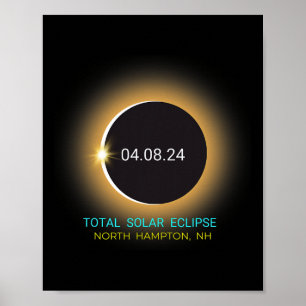 Poster Hampton Nh Total Solar Eclipse 040824 New Hampshir