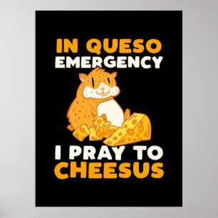 Poster Hamster Je Prie Pour Cheesus