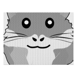 Poster Hamster minimaliste joyeux