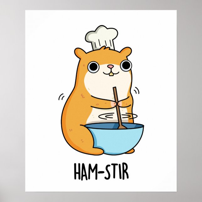 Poster Hamstir Funny Chef Hamster Pun (Devant)