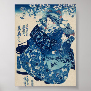 Poster Hanao de courtisane d'Ogi-ya par Utagawa Kuniyoshi