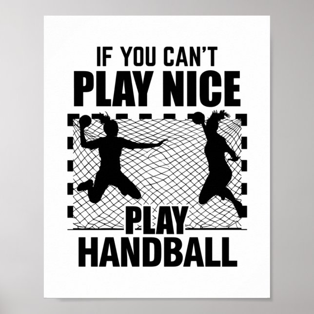 Poster Handbalaller | Handball Player Trainer Cadeaux (Devant)