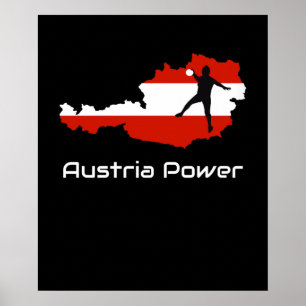Poster Handball - Austria Power Austria Shirt