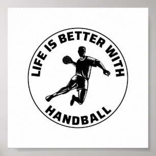 Poster Handball Player Sport Team Handballer Drôle Dire